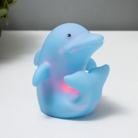 Ночник 'Дельфиненок' LED RGB голубой 7х7 см Ош