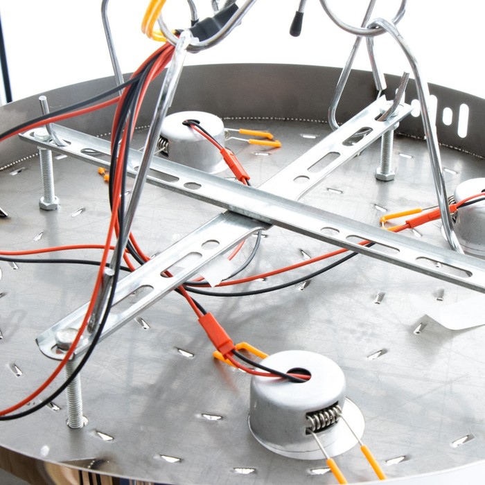 Светильник-каскад "Звезды" 4хLED 35Вт хром 40х40х120см 7871456