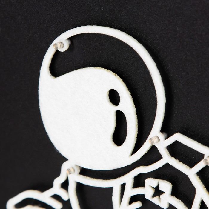 Ночник "Космонавт" LED USB от батареек 3хАА белый 24,5х24,5х3,5 см 7906936