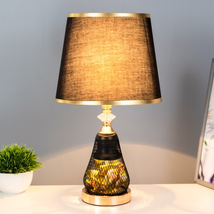 

Настольная лампа "Маркелла" Е27 40Вт черно-золотой 25х25х44 см