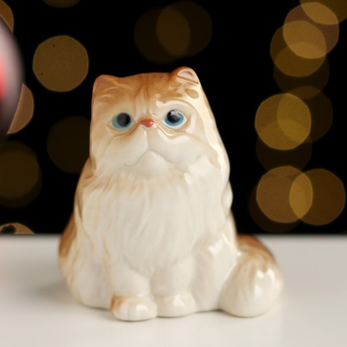 Сувенир Сидящий персидский кот, 5,5х5х4,5 см ,фарфор цвет МИКС сувенир кот васька 5х3х5 см фарфор цвет микс