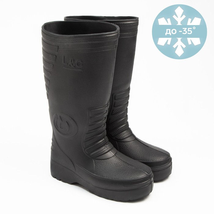 фото Сапоги резиновые мужские эва с утеплителем, искусственный мех, размер 40/41 light company