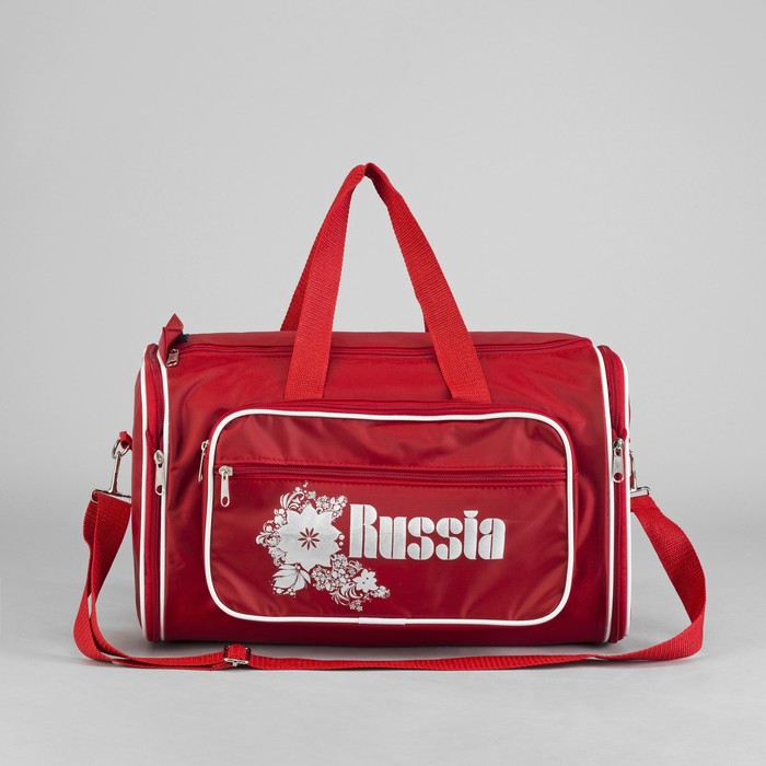 Сумка-трансформер спортивная, 1 отдел, наружный карман, длинный ремень, цвет красный