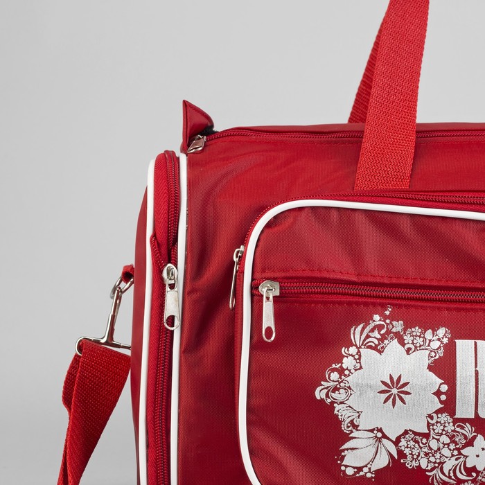 Сумка-трансформер спортивная, 1 отдел, наружный карман, длинный ремень, цвет красный