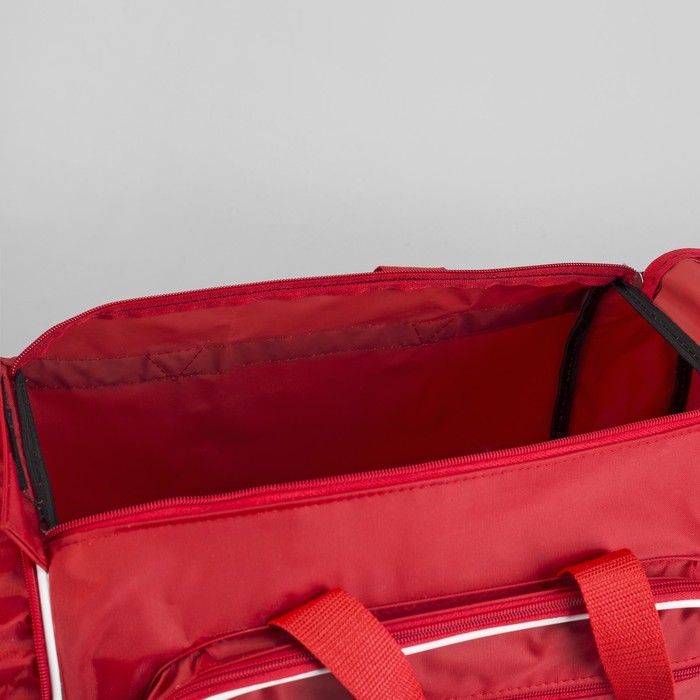 Сумка-трансформер спортивная, 1 отдел, наружный карман, длинный ремень, цвет красный