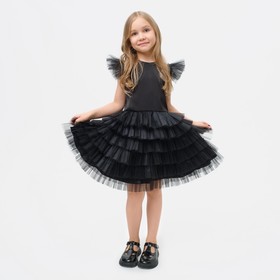 Платье для девочки с крылышками KAFTAN, размер 30 (98-104), цвет чёрный