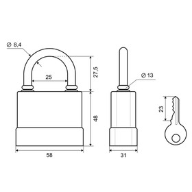 

УЦЕНКА Замок навесной PALLADIUM 907WP-50