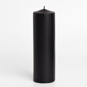 Свеча-цилиндр, 6х19 см, 425 г, 25 ч, чёрный