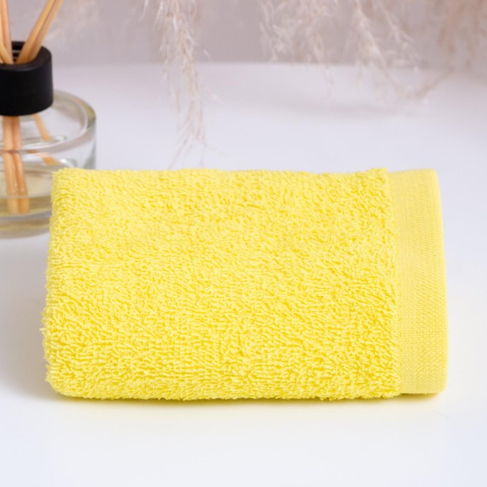 фото Полотенце махровое 30х50см, жёлтый, 100% хлопок , 360г/м2 текстиль центр