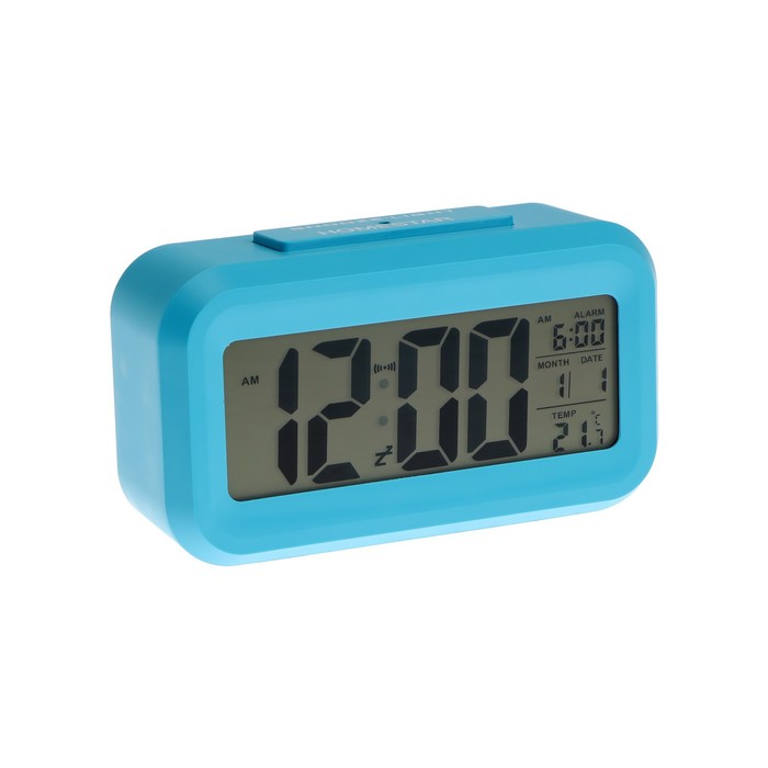 homestar часы homestar hs 0110 будильник температура подсветка 3хааа синие Часы HOMESTAR HS-0110, будильник, температура, подсветка, 3хААА, синие