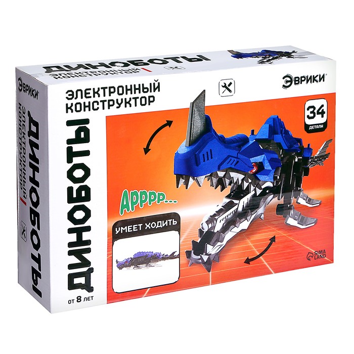 Электронный конструктор Диноботы «Аллозавр», 34 детали