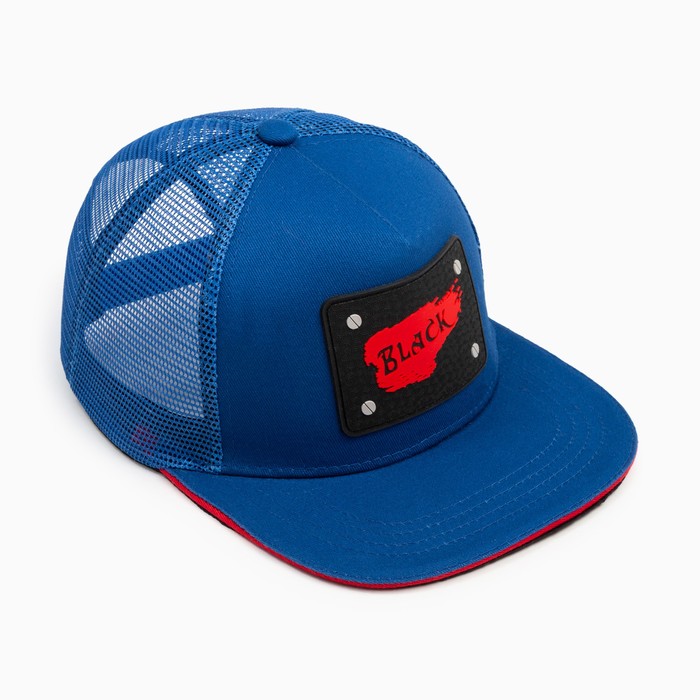 цена Бейсболка мужская MINAKU с нашивкой цвет синий , размер 56-58