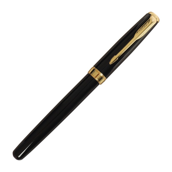 фото Ручка подарочная шариковая в кожзам футляре пб s, корпус черный с золотом calligrata