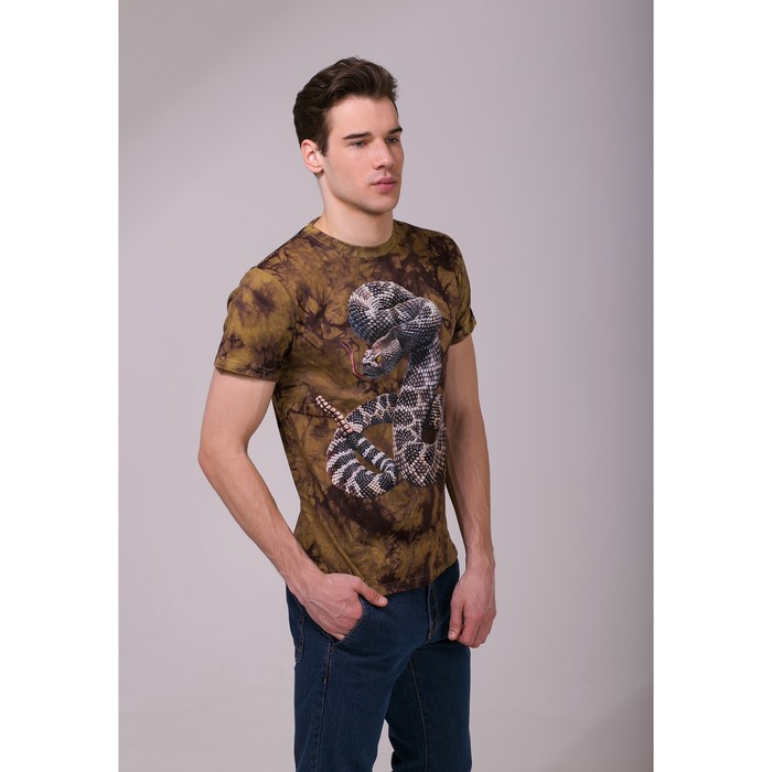 Футболка мужская Collorista 3D Snake, размер M (46), цвет зелёный