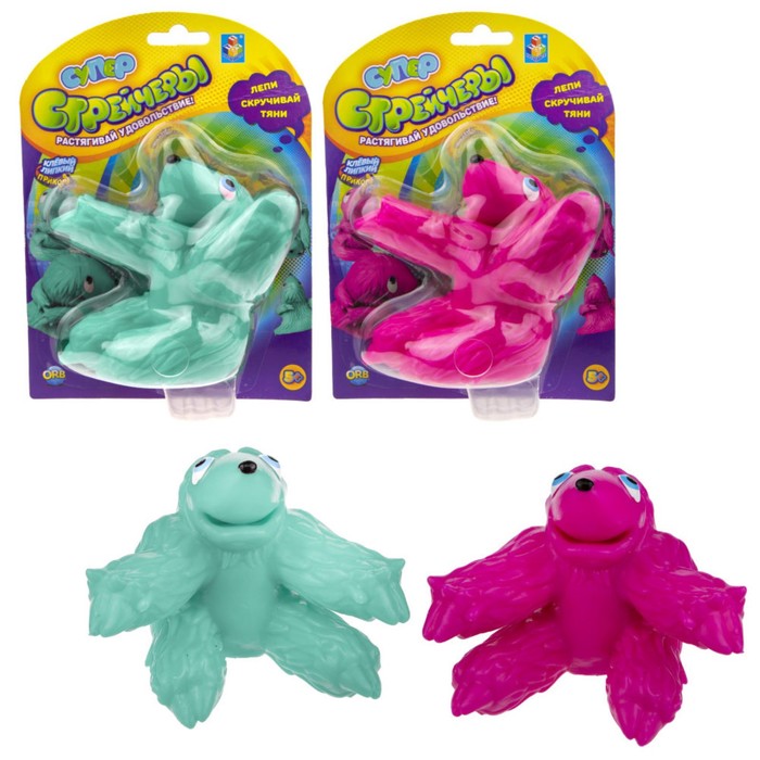Тянущаяся игрушка «Липнивец», Супер стрейчеры, 11 см, 2 цвета МИКС тянущаяся игрушка антистресс цвета микс