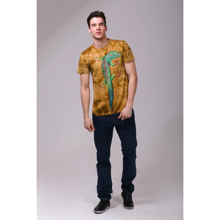 Футболка мужская Collorista 3D Lizard, размер XL (50), цвет бежевый