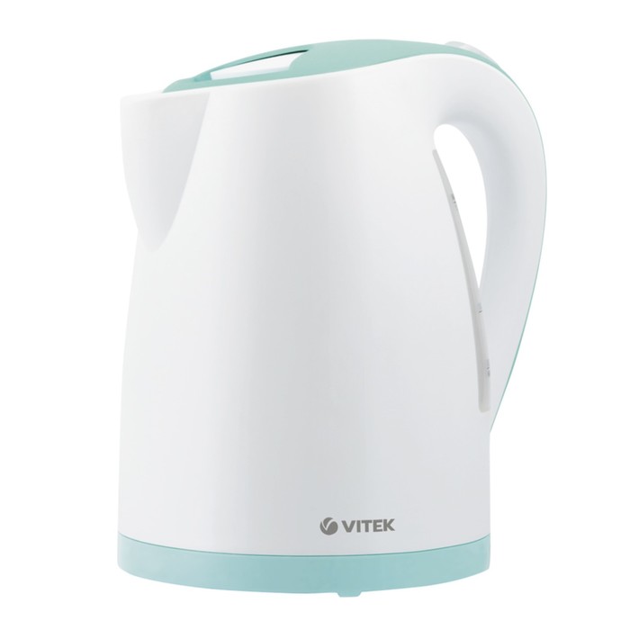 Чайник электрический Vitek VT-7084, пластик, 1.7 л, 2200 Вт, бело-голубой