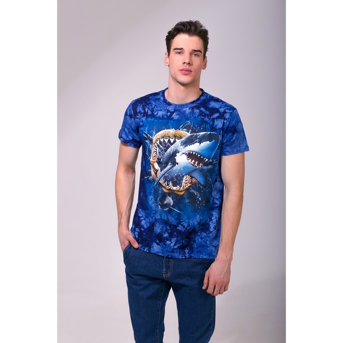 Футболка мужская Collorista 3D Shark pack, размер XL (50), цвет синий