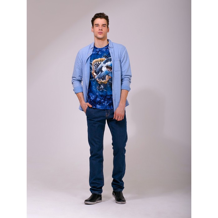 Футболка мужская Collorista 3D Shark pack, размер XL (50), цвет синий