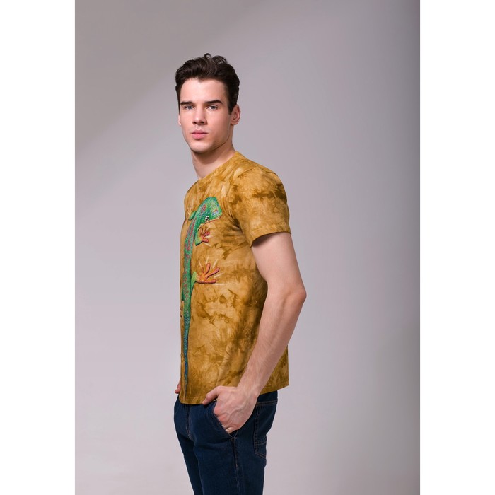 Футболка мужская Collorista 3D Lizard, размер XXL (52), цвет бежевый