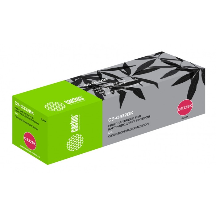 

Картридж Cactus 46508736 CS-O332BK 46508736, для Oki C332/MC363, 3500 страниц, цвет чёрный