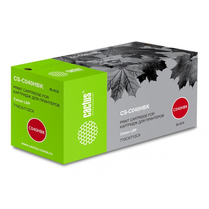 

Картридж Cactus CS-C040HBK 040 H BK, для Canon LBP 710CX/712CX, 12500 страниц, цвет чёрный