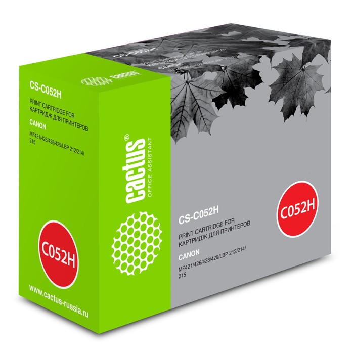 

Картридж Cactus CS-C052H 052H, для Canon MF421/426/428/429/LBP 212/214/215, 9200 страниц, цвет чёрный