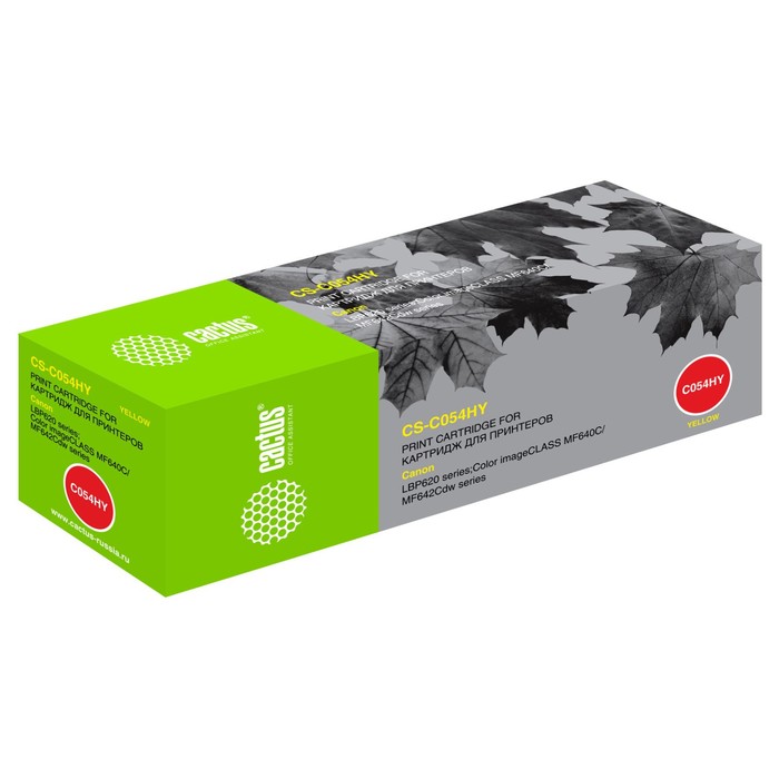 

Картридж Cactus CS-C054HY 054HY, для Canon LBP 621Cw/623Cdw/641Cw/643Cdw, 2300 страниц, цвет жёлтый