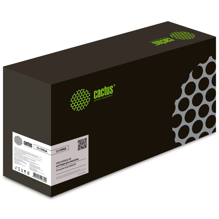 

Картридж Cactus CS-C3906A C3906A, для HP LJ 5L/6L/3100/3150, 2500 страниц, цвет чёрный