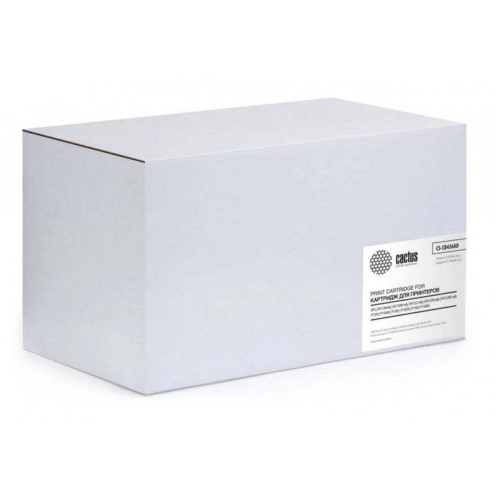 

Картридж Cactus CS-CB436AD x2упак, для HP LJ P1505/M1120/M1522, 4000 страниц, цвет чёрный