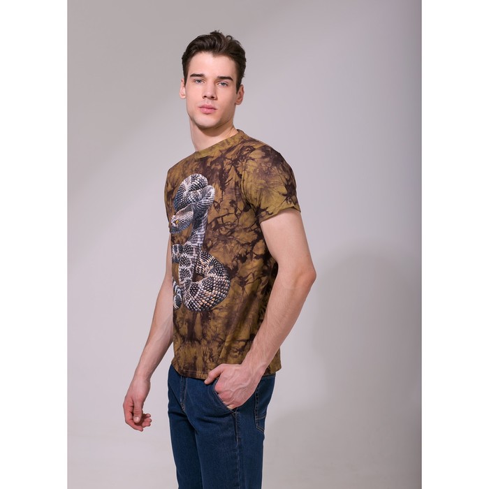 Футболка мужская Collorista 3D Snake, размер XL (50), цвет зелёный