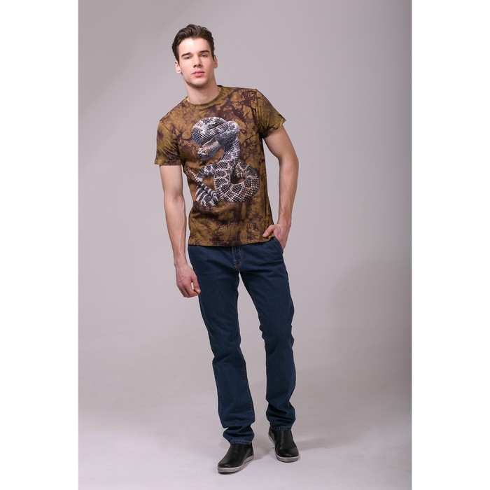 Футболка мужская Collorista 3D Snake, размер XL (50), цвет зелёный