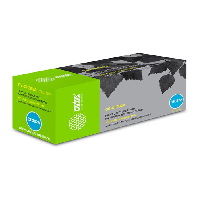 

Картридж Cactus CS-CF382A CF382A, для HP LJ Pro M476dn/M476nw/M476dw, 2700 страниц, цвет жёлтый