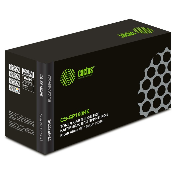 

Картридж Cactus CS-SP150HE 408010, для Ricoh Aficio SP 150/SP 150SU, 1500 страниц, цвет чёрный
