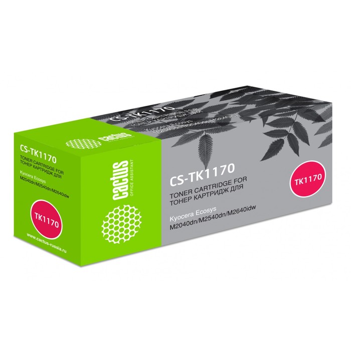 

Картридж Cactus CS-TK1170 TK-1170, для Kyocera Ecosys M2040dn/ M2540dn, 7200 страниц, цвет чёрный