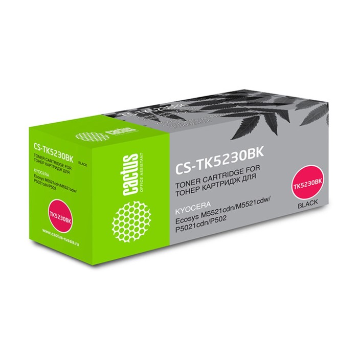 

Картридж Cactus CS-TK5230BK TK-5230BK, для Kyocera Ecosys M5521cdn/M5521cdw, 2600 страниц, цвет чёрны