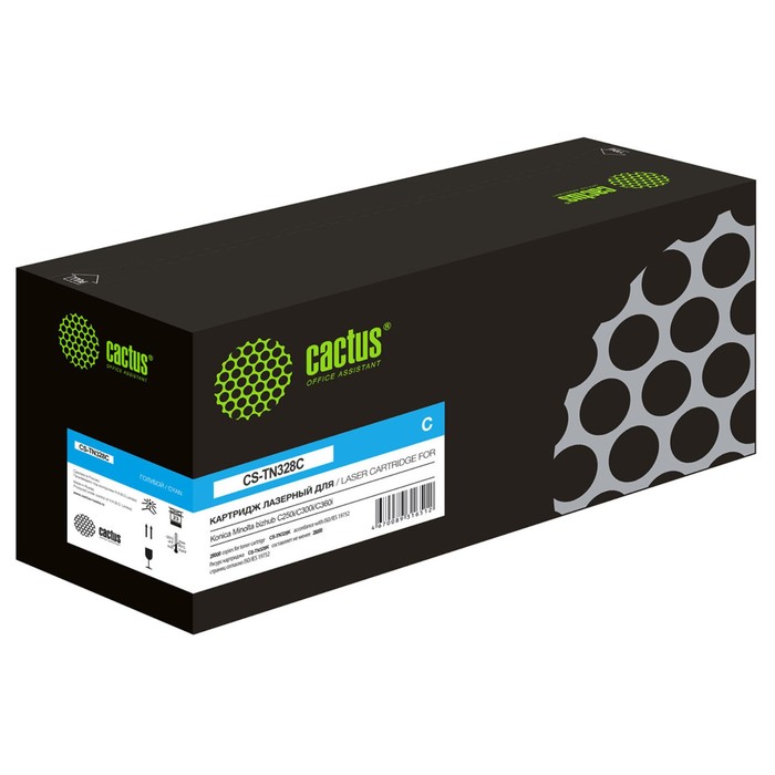 

Картридж Cactus CS-TN328C TN328C, для Konica Minolta C250i/C300i/C360i, 28000 страниц, цвет голубой