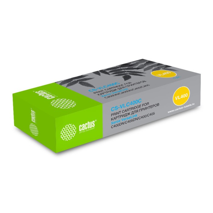 

Картридж Cactus CS-VLC400C 106R03534, для Xerox VL C400DN/C405DN/C400, 8000 страниц, цвет голубой