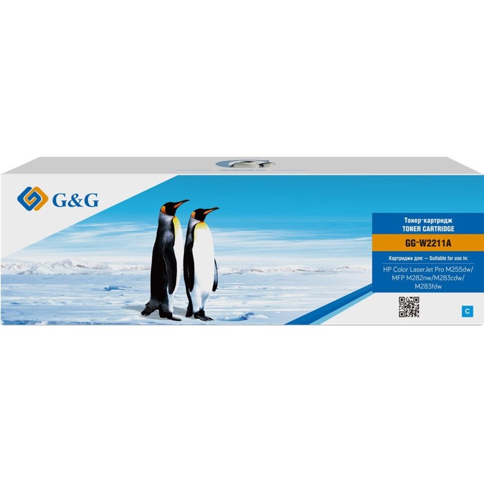 

Картридж G&G GG-W2211A, для HP M255/MFP M282/M283, 1250 страниц, цвет голубой