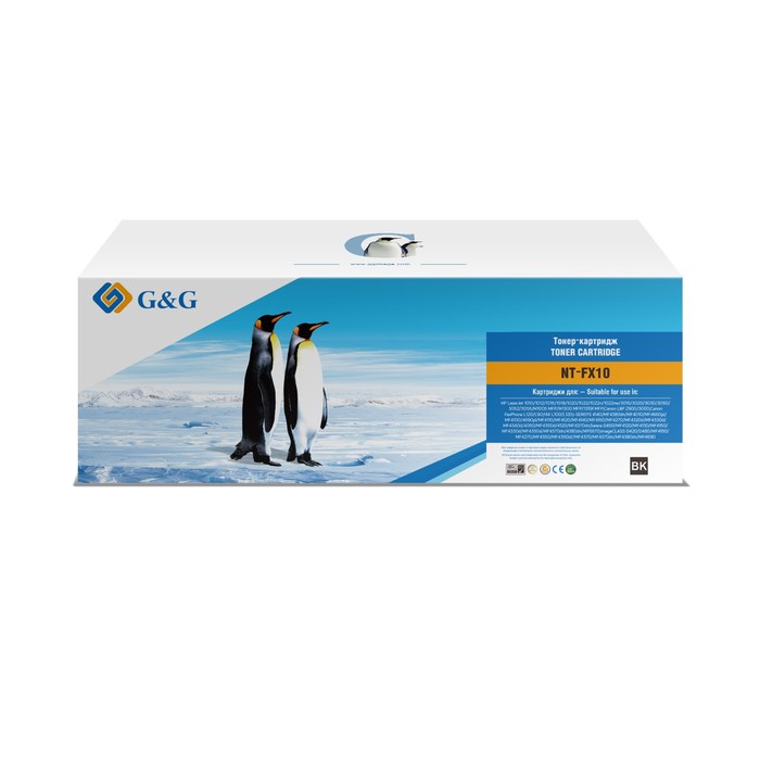 

Картридж G&G NT-FX10, для Canon L100/L120/4140/MF4380dn/D420/D480, 2000 страниц, цвет чёрный