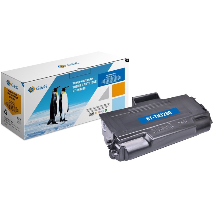 

Картридж G&G NT-TN3280, для Brother DCP-8085/8085DN/HL-5340/5340D/5350, 12000 страниц, цвет чёрный