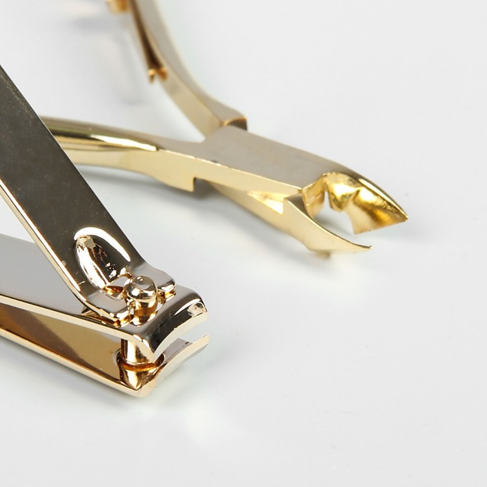 Набор маникюрный в футляре, 8 предметов, цвет коричневый