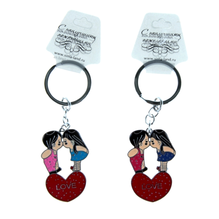 Брелок "Поцелуй", цвета МИКС