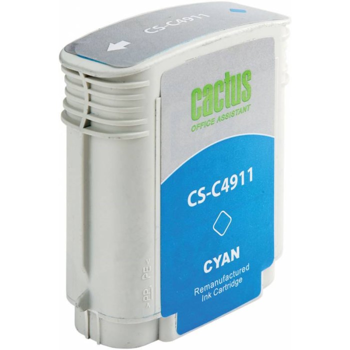 

Картридж Cactus CS-C4911 №82, для HP DJ 500/800C, 72 мл, цвет голубой