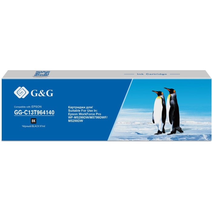 

Картридж G&G GG-C13T964140, для Epson Pro WF-M5299DW/M5799DWF/M5298DW, 97 мл, цвет чёрный