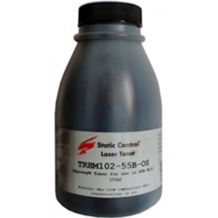Тонер Static Control TRHM102-55B-OS, для HP LJ M104/M132, флакон 55гр, чёрный тонер nvp nv hp lj m104 1кг type1 для hp laserjet pro m104 m132