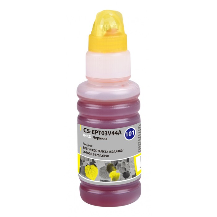 

Чернила Cactus CS-EPT03V44A 101Y, для Epson L4150/L4160/L6160/L6170, 70мл, жёлтые