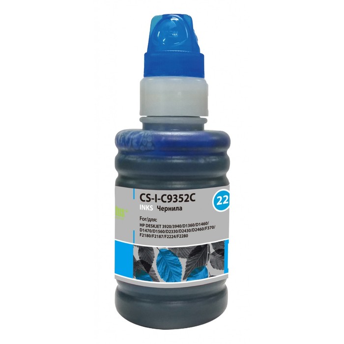 Чернила Cactus CS-I-C9352C, для HP DJ3920/3940/D1360/D1460/D1470/D1560/D2330, 100мл, голубые 93947 цена и фото