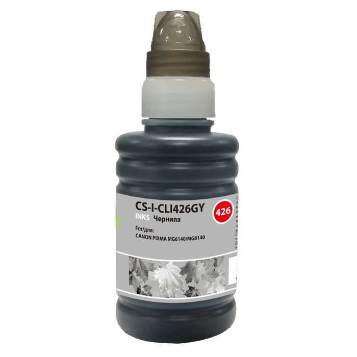 

Чернила Cactus CS-I-CLI426GY, для Canon Pixma MG5140/5240/6140/8140/MX884, 100мл, серые