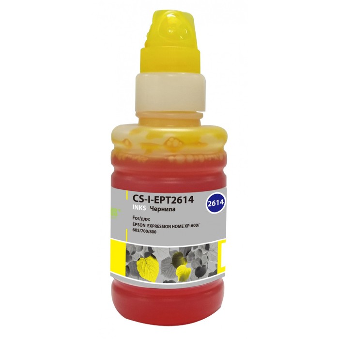 

Чернила Cactus CS-I-EPT2614, для Epson ExpHo XP600/605/700/800, 100мл, жёлтые